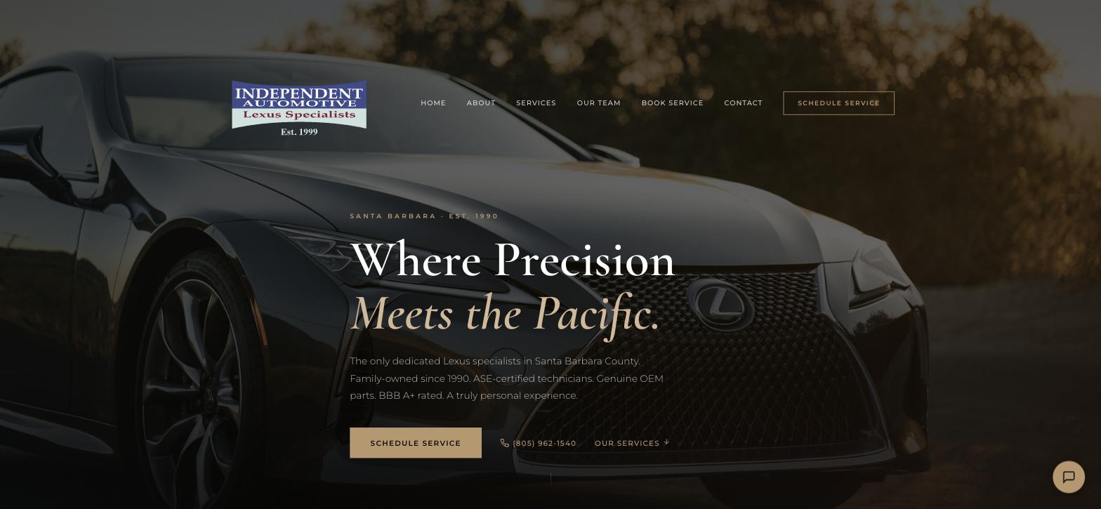 Screenshot of Independent Automotive Group